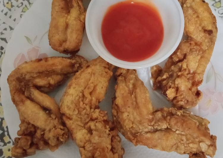 Recipe of Quick Crispy chicken wings,KFC style