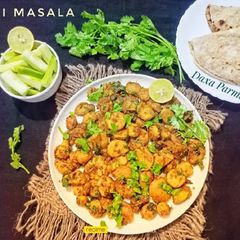 A picture of Dry Arbi Masala.