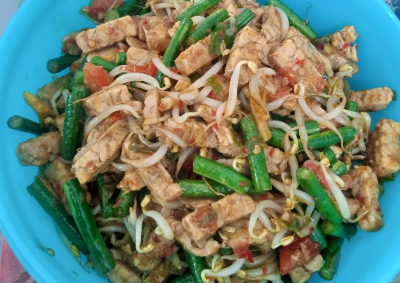 Tumis Tempe Kacang Panjang