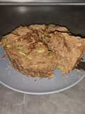 Torta de avena y banana. En microondas