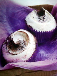A picture of Marbled cupcakes/muffins.