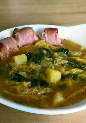 Kelkáposzta főzelék egészségesen recept fotója