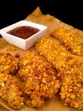 Solomillos de pollo con kikos {al horno}
