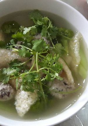 Hình của món Canh mọc bóng bì.