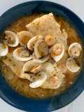 Hake in Green Sauce with Clams and Shrimp