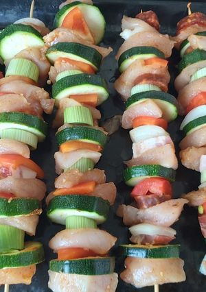 Csirke saslik recept fotója