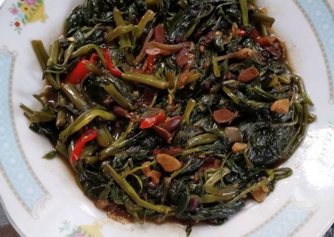 Tutorial Membuat Resep Tumis Kangkung Tauco