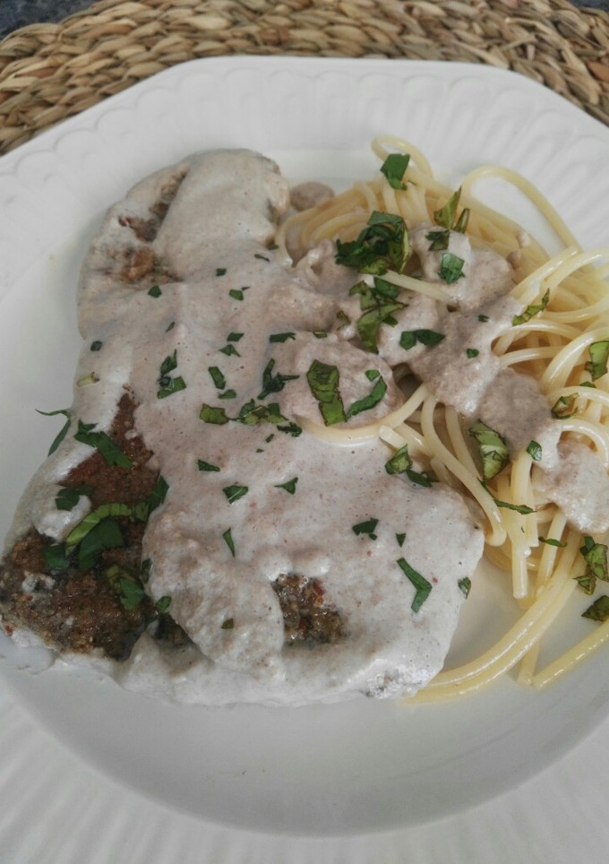 Una foto de Escalopes de añojo con salsa de champiñones