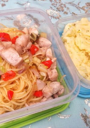 Foto resep Spaghetti Sambel Matah & Mashed Potato