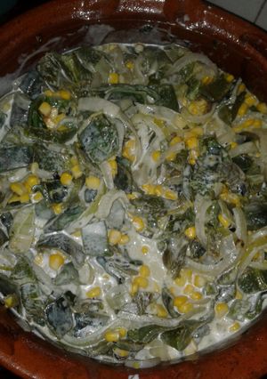 Una foto de Rajas con crema a la Mario's