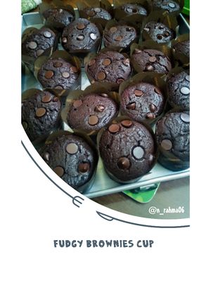 Foto resep Fudgy Brownies Cup (Oven Tangkring)