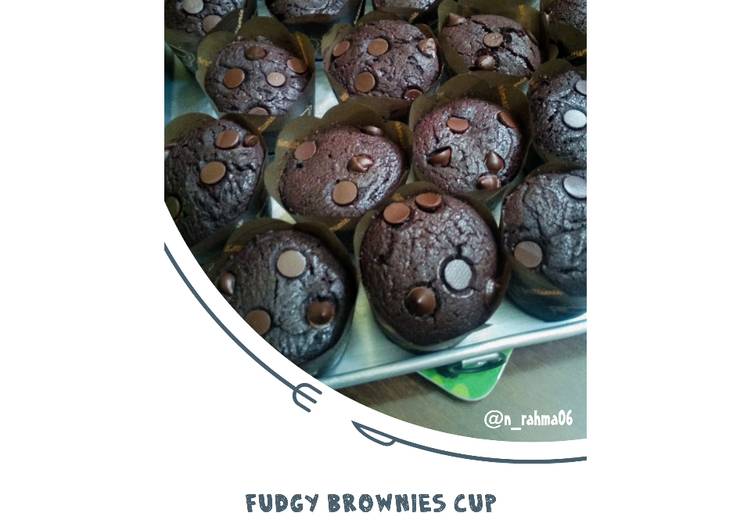 Langkah Mudah untuk mengolah Fudgy Brownies Cup (Oven Tangkring) yang Menggugah Selera