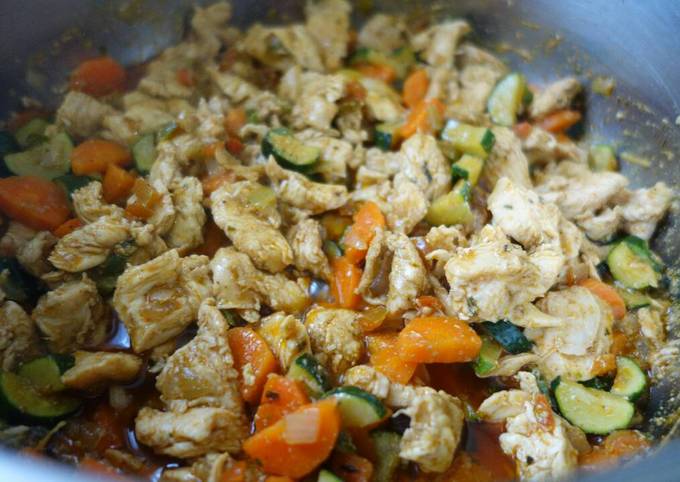 Steps to Make Speedy Vegetable chicken stew