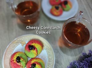 Foto resep Rainbow Cheesy Cornstarch Cookies Gluten Free