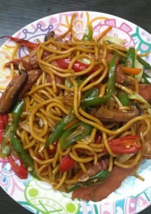 Foto resep Mi kuning cabe hijau
