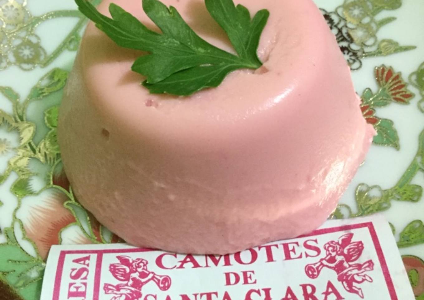 Gelatina cremosa de camote