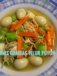 Foto resep Tumis Gambas Telur Puyuh