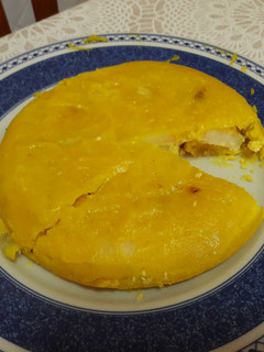 Una foto de 🇪🇸 Tortilla "española" de maíz vegana 🍳