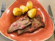 Una foto de mechada con tocino