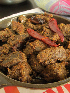 A picture of Aunt Indra's Goan Pepper Beef Roast.