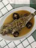 Ginger and soy sauce streamed grouper