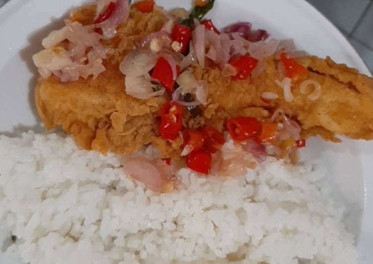 Crispy Chicken with Sambal Matah