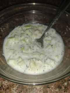 صورة لوصفة خيار باللبن