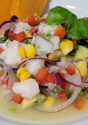 Una foto de Ceviche de lenguado