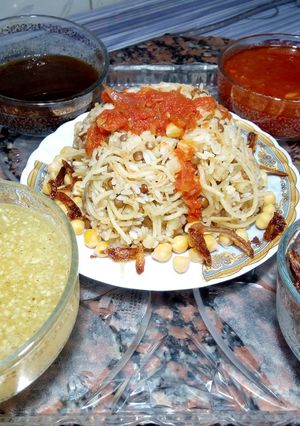 صورة لوصفة الكشري المصري