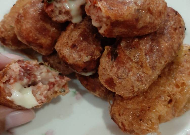 Resep: Perkedel kornet mozarela yang Enak