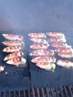 A picture of Grilled Bacon Wrapped Jalapeno Poppers.