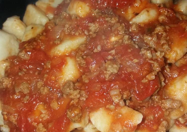 Ñoquis con salsa bolognesa super fáciles ¡! 😋