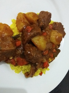 A picture of Vegetable beef stew.