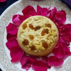 A picture of Chhena Poda Pitha.