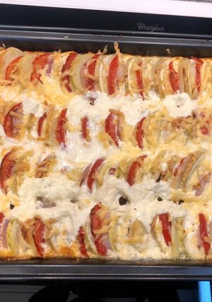 Tejszínes rakott zöldségek recept fotója