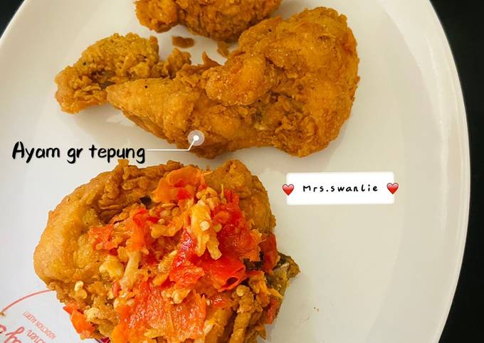 Ayam geprek & Ayam goreng tepung