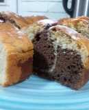 Queque marmoleado con chocolate