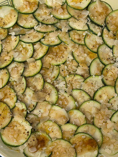 Una foto de Carpaccio de Calabacín