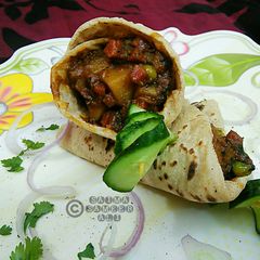 A picture of Mix sabzi roti roll jhatpat.