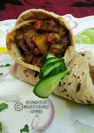 A picture of Mix sabzi roti roll jhatpat.
