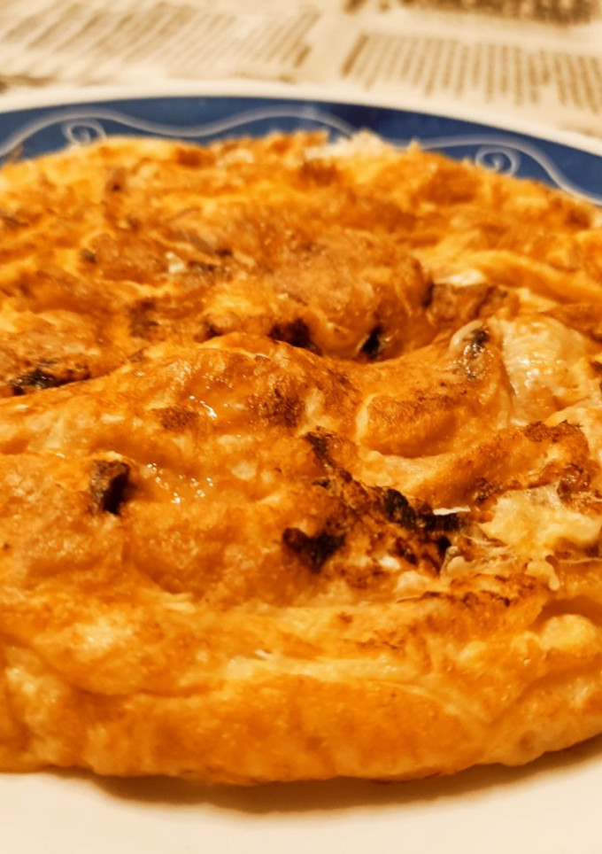 Una foto de Tortilla de atún y crema de queso