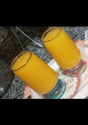 صورة لوصفة عصير المانجا 😋