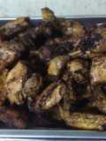 Pollo frito marinado, en disco