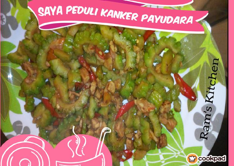 12. Tumis pare tempe sederhana