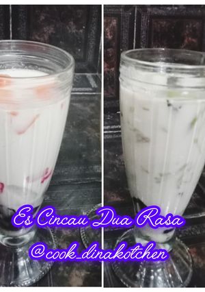 Foto resep Es Cincau Dua Rasa