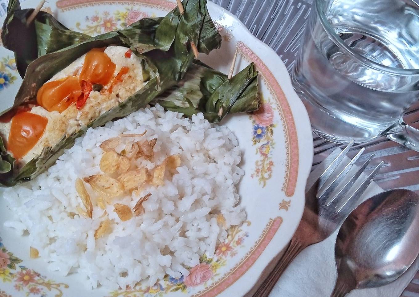 Pepes Tahu Bumbu Iris