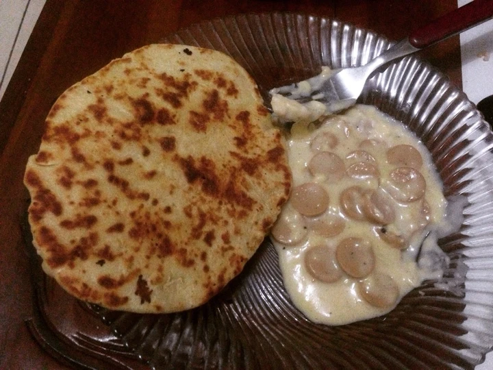 Langkah Gampang Membikin Resep Naan bread with cheese yang Menggugah Selera Anti Ribet, Mantap