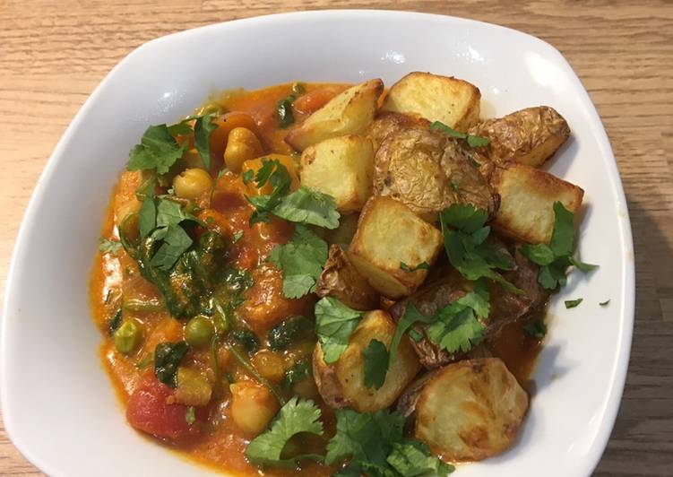 Butternut squash and chickpea curry