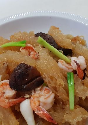 รูปของ เอ็นหมูผัดกุ้ง