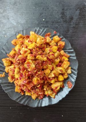 Foto resep Balado tahu rebon